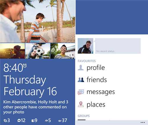 Facebook para Windows Phone
