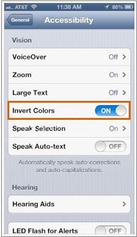 modificar los colores de la pantalla del iPhone