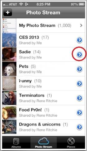  comparto Photo Stream con mis amigos y familiares que no usan un iPhone o iPad