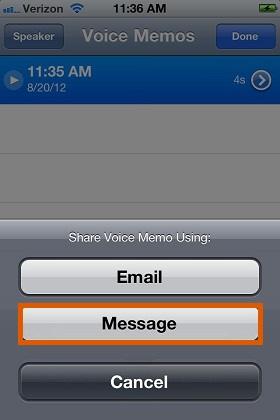 enviar mensajes de voz mediante iMessage desde iPhone