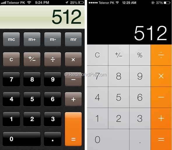 iOS 7 vs iOS 6-7
