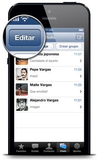 eliminar mensajes o Chats en WhatsApp