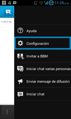 Desactivar el icono de BBM conectado